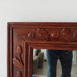 Antique mirror in carved wood