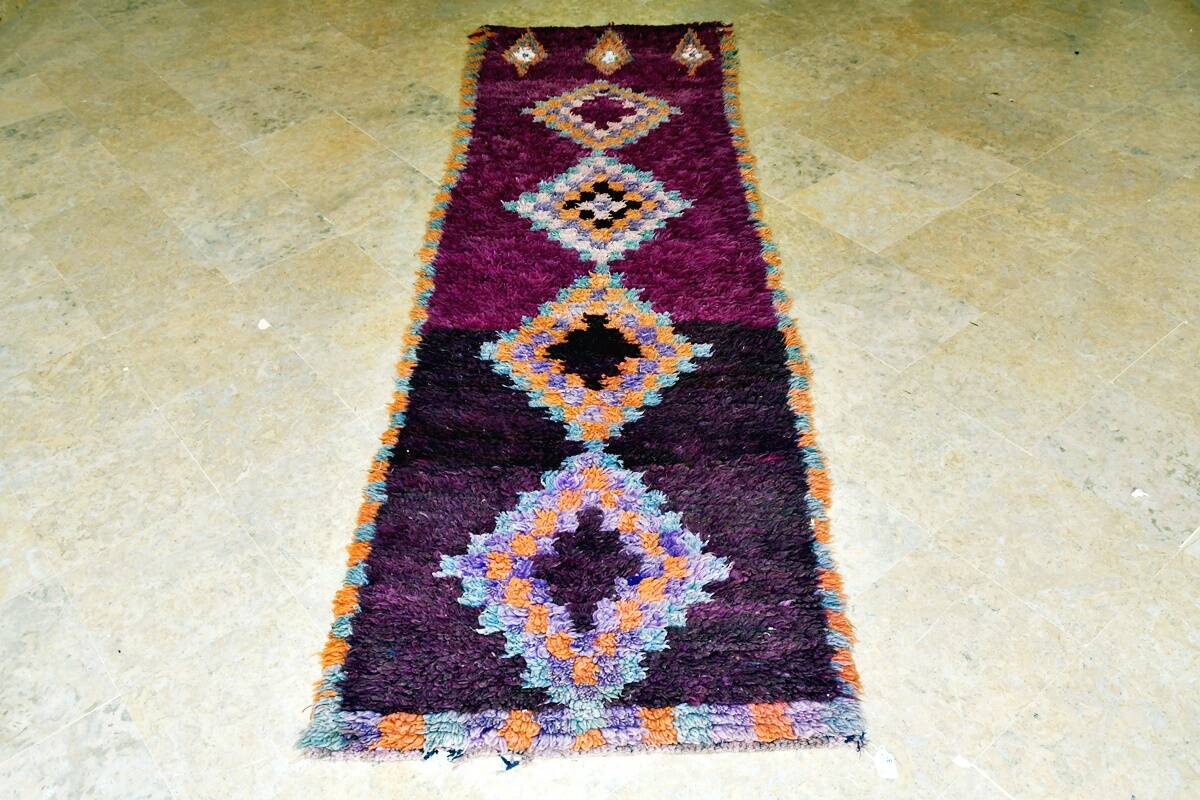 Vintage Berber hallway rug