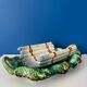 Antique asparagus dish in barbotine – Barbotine serving dish