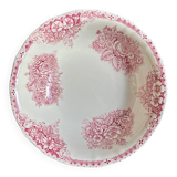 Onnaing salad bowl in pink ironstone, "Flora" service