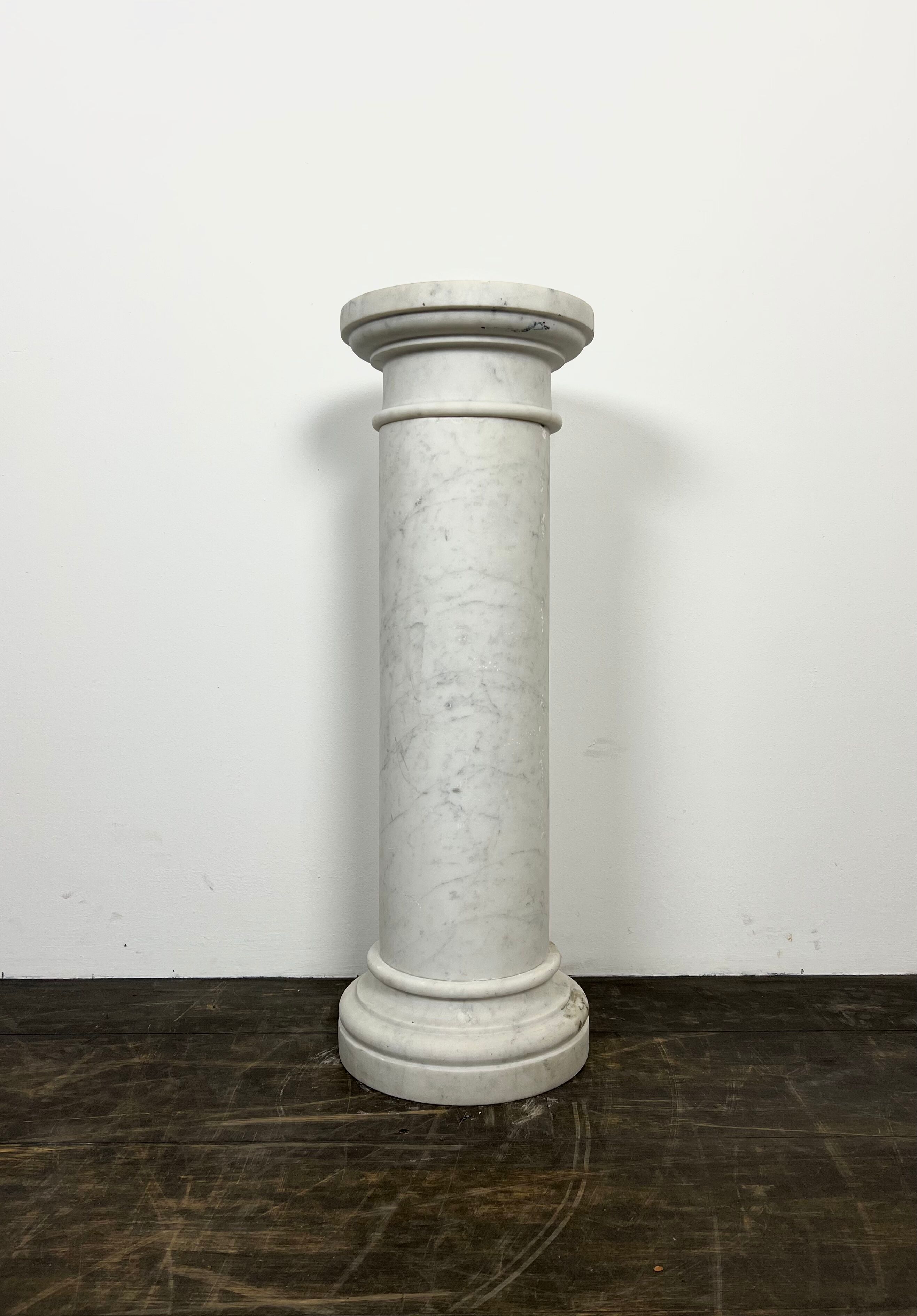 White marble column