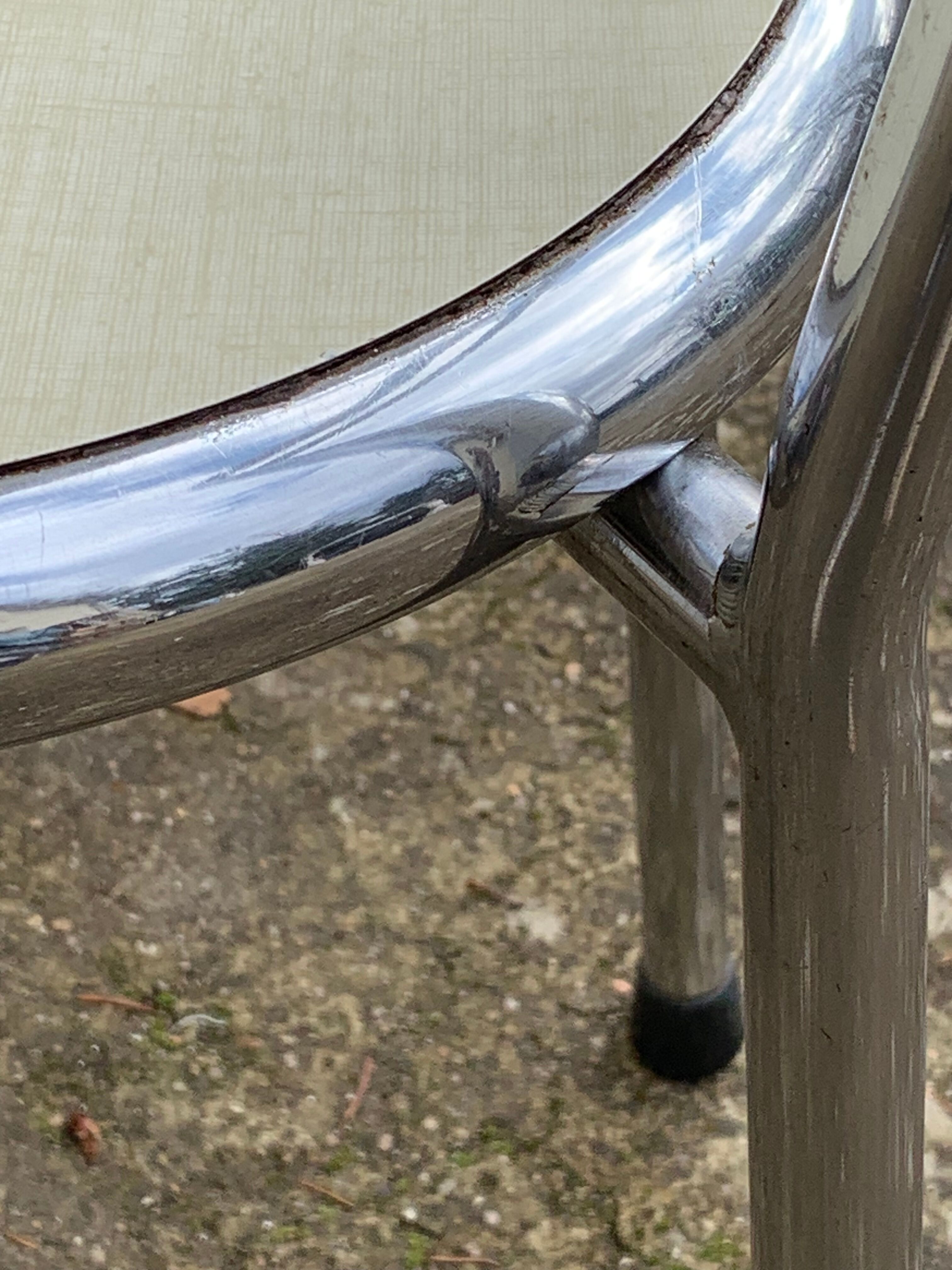 Mismatched formica chairs and stool 1960