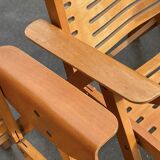 Ensemble vintage de quatre chaises pliantes Rex en contreplaqué, design Niko Kralj, 1950