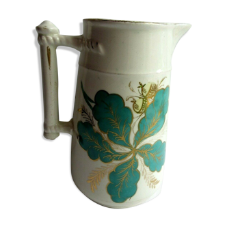 Former art deco ceramic pitcher, oak leaves and golden leaves