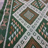 Tapis kilim vert 93x189cm