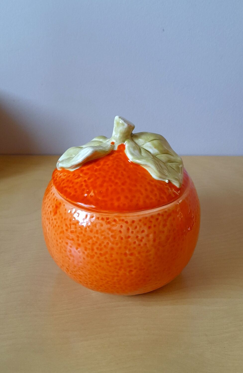 Orange ceramic pot