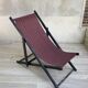 Folding deck chair WOOD and CANVAS Vintage