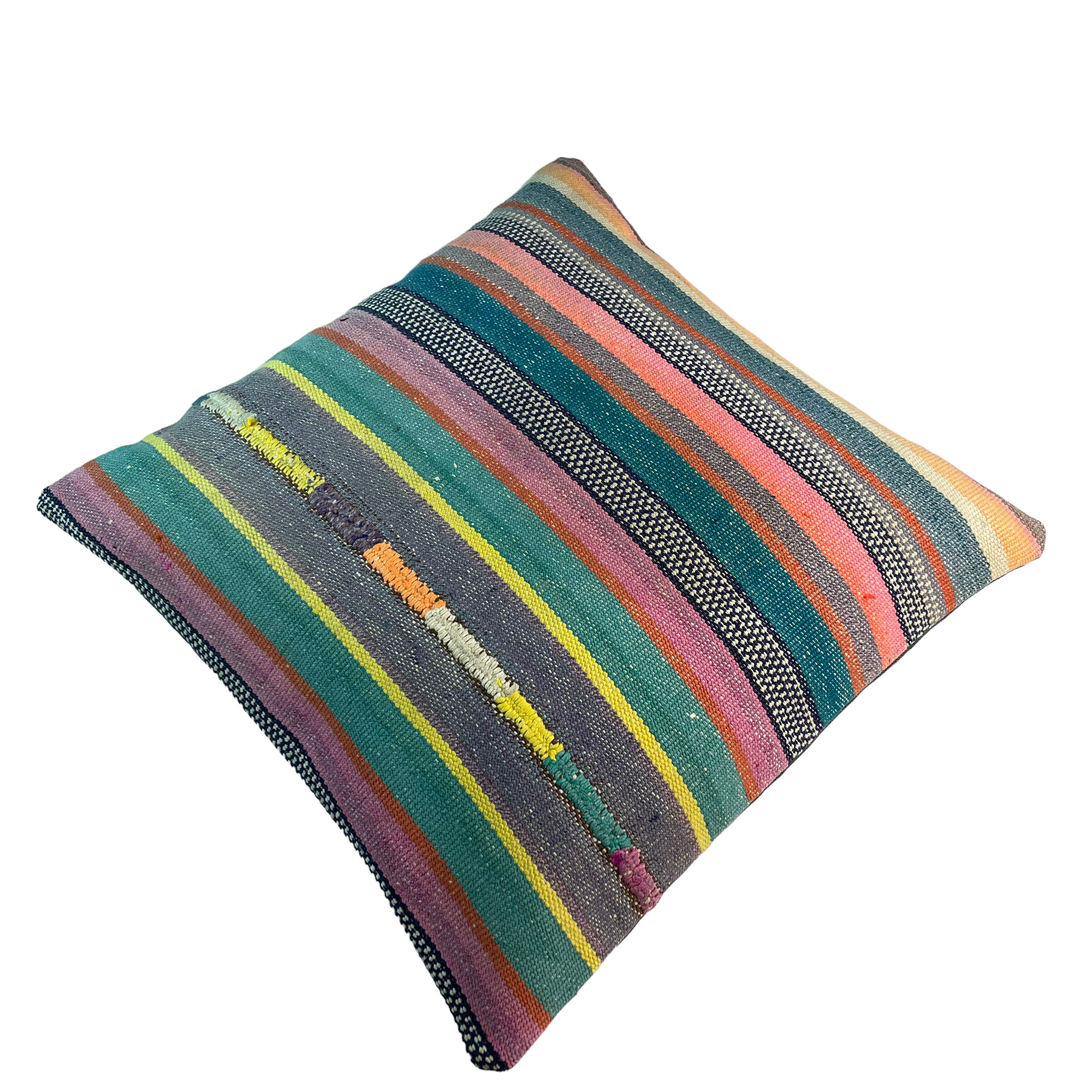 Vintage turkish kilim cushion cover , 60 x 60 cm