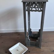 Art Deco umbrella stand from the 1930s, cast iron.