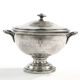 Soup tureen, Art Deco, silver-plated brass, Norblin, Poland, 1930s