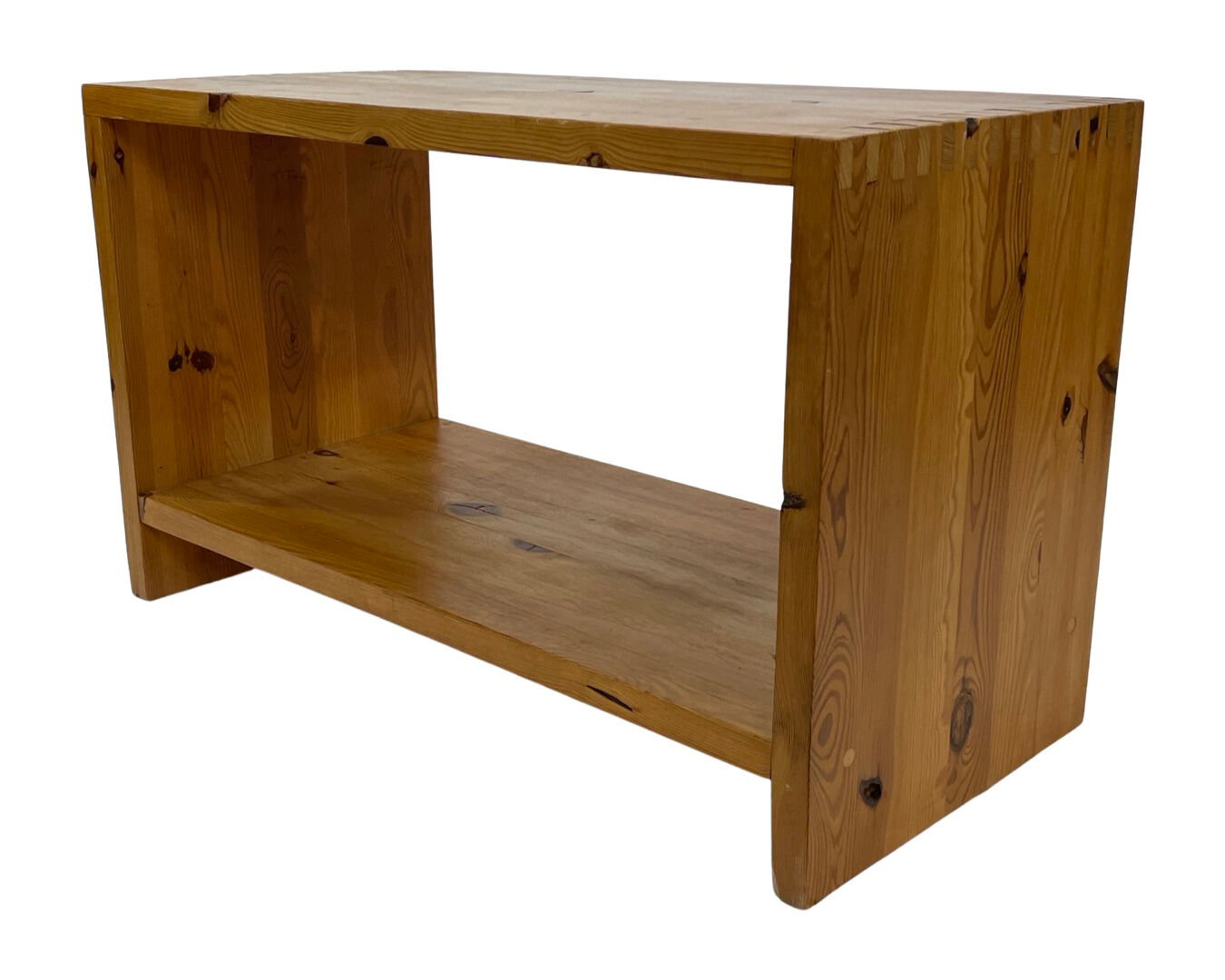 Vintage side table Ate van Apeldoorn Pine wood 1970s Dutch Design