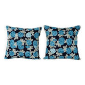 Set of 2 vintage Turkish cushion covers 41x41 cm