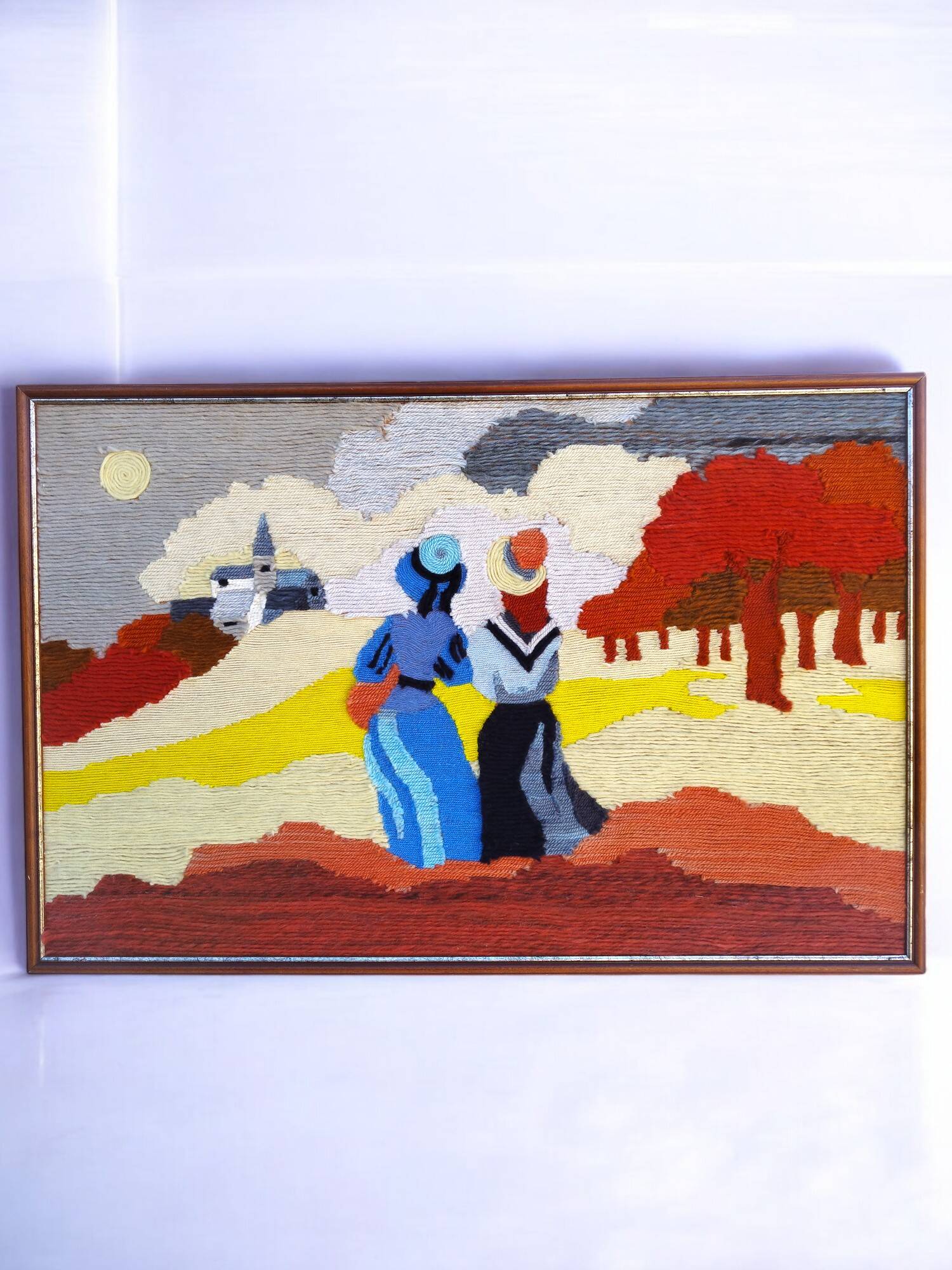 Tableau vintage fil de laine