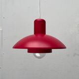 Red pendant lamp model 728 Danish mid-century by Horn, 1960s.