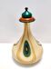 Beige Encased and Hand-blown Glass Decanter Bottle, Italy