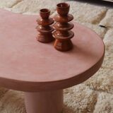 Modern brown colored ceramic candle holder