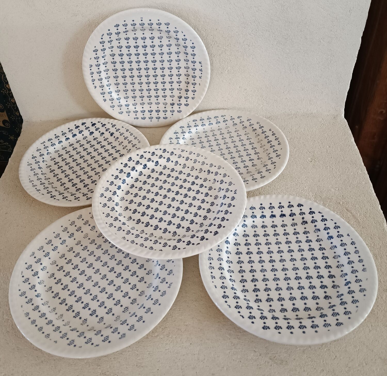 Set of 6 iron earth plates