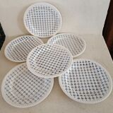 Lot de 6 assiettes terre de fer