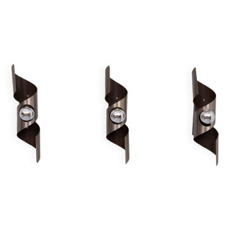 3 Raak Space Ace Wall Sconces mode ''Wokkel'' 1970s