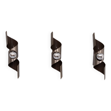 3 Raak Space Ace Wall Sconces mode ''Wokkel'' 1970s