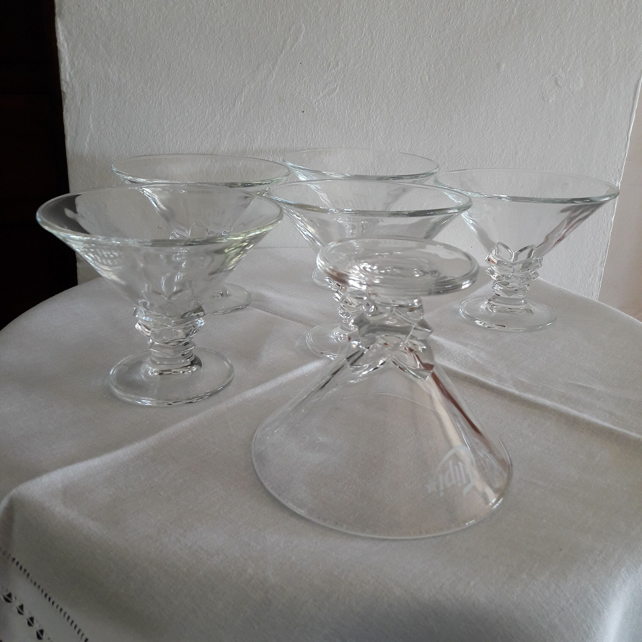 Lot De 6 Coupes à Glace Vintage En Inox - Made In France - Années 1980