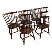6 Duxbury Windsor style chairs by Ethan Allen.