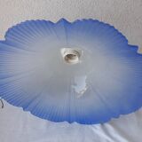 Blue glass pendant light