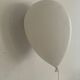 Large white plastic balloon wall light by Yves Christin for BILUMEN, 1970s, Italy.