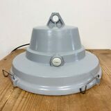 Grey Industrial Cast Aluminium Pendant Lamp, 1980s