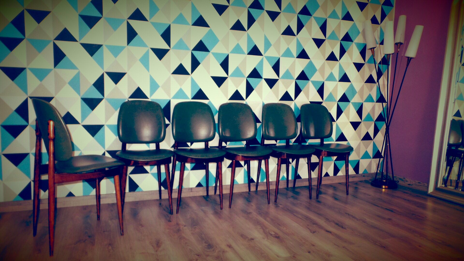 Set of 6 chairs model Pegasus at baumann around 1960