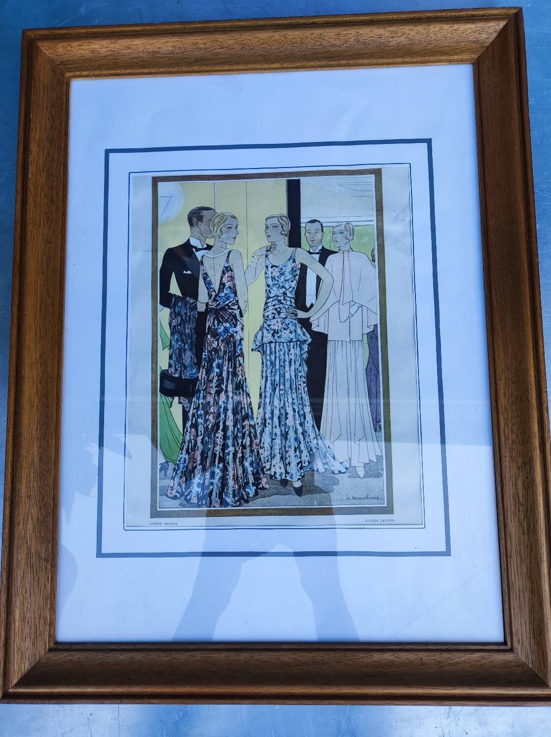 Cadre illustration de la mode de Lucien Lelong, 1940-50