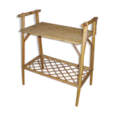 Table d'appoint ancienne en osier
