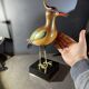 sculpture figurine porcelaine polychrome & bronze doré, Hollywood Regency,