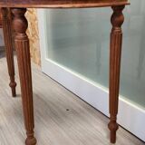 Half-moon console with glass top
