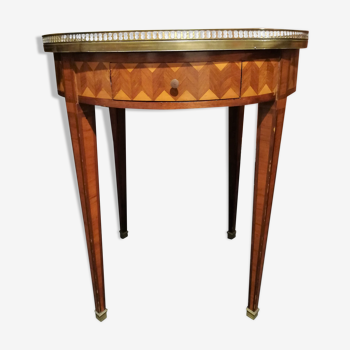 Table in marquetry and marble