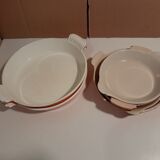 6 cast iron dishes Le Creuset