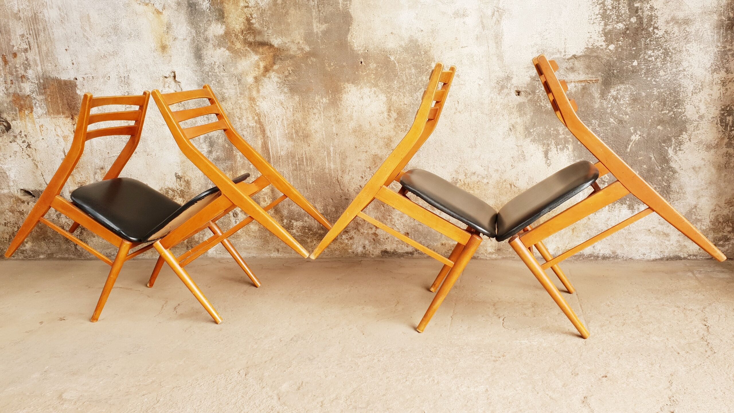Set de 4 chaises scandinave vintage