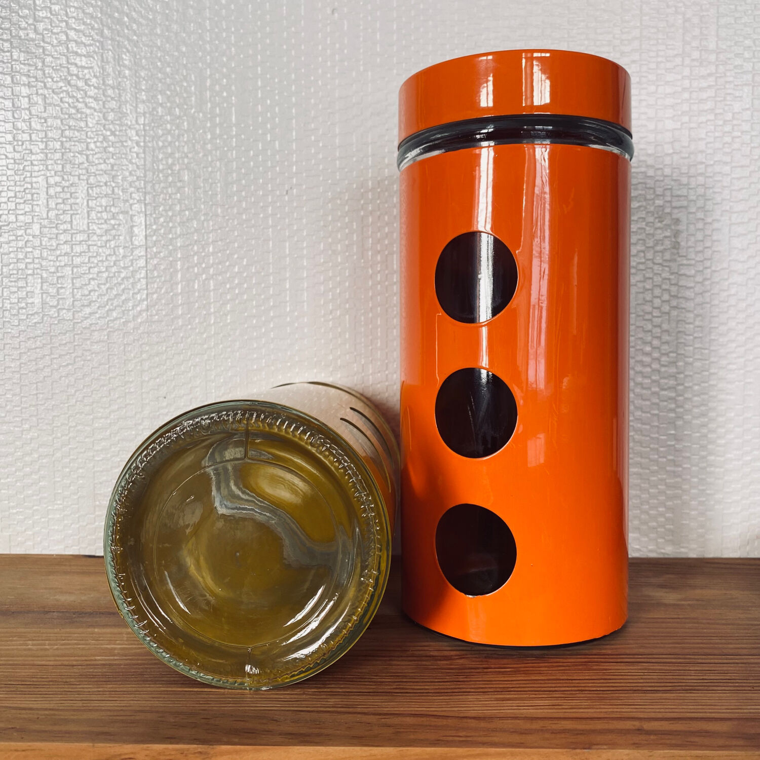Glass storage jars
