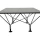 Vintage Coffee Table With Smoked Glass 80's Design