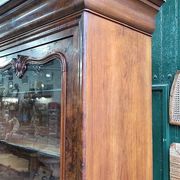 Vitrine bibliotheque 1 porte en noyer du XlXème siecle