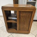 Meuble bout de canapé droit gauche -bois massif merisier- Art Déco