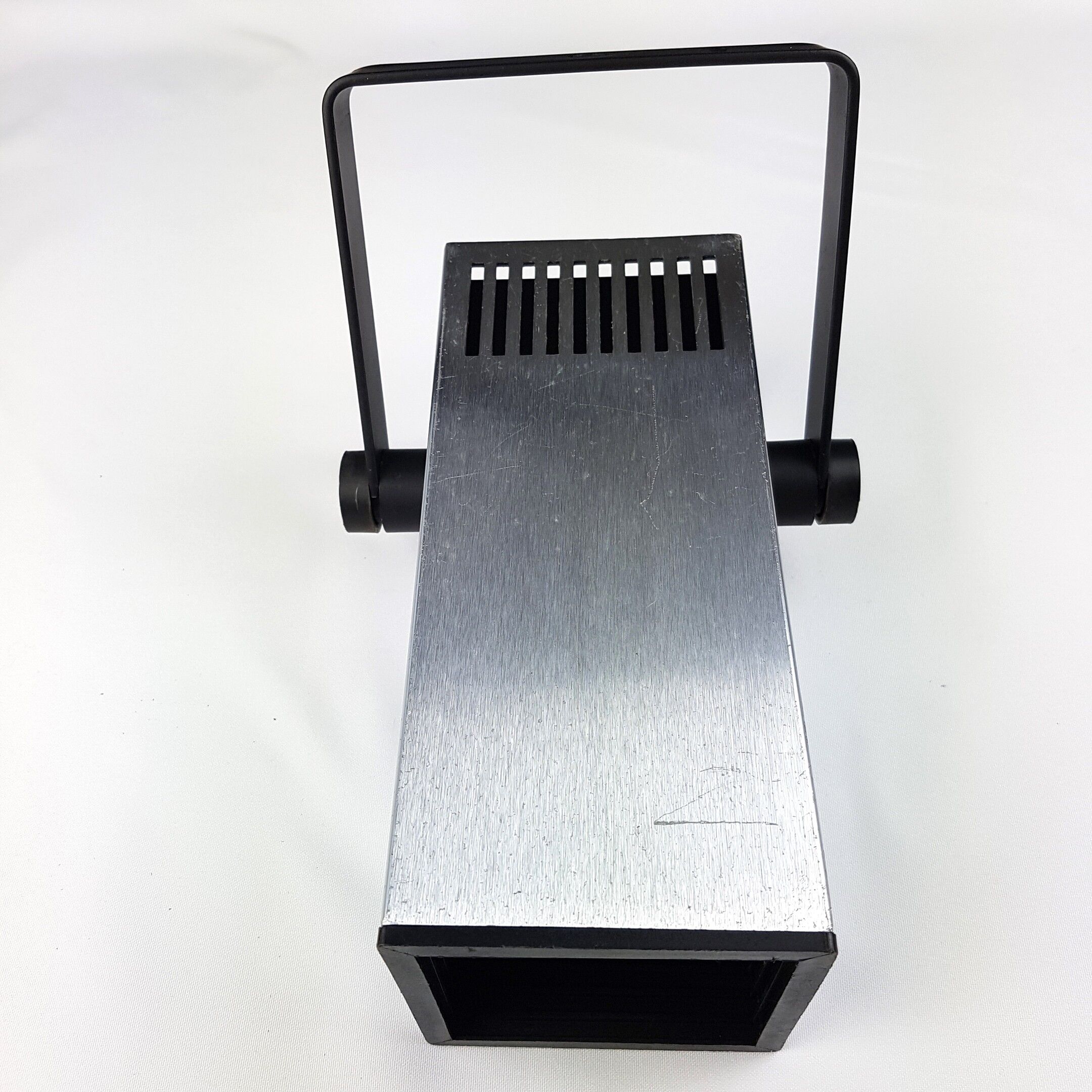 Paire de spots carré aluminium brossé