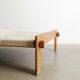 Danish Mid Century Wooden Canvas Daybed in Oak by Tage Poulsen, 1950s