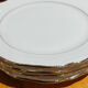 Five Bavaria silver edging dessert plates