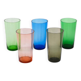 Set of coloured glasses, Finnish design, 1950s, designer: Tapio Wirkkala
