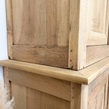 Antique two-body buffet in solid wood (restored)