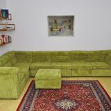 Mid-century corduroy modular sofa, 1970s
