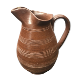 Former Pitcher Brown Sandstone Light Ciselé 70s Vintage