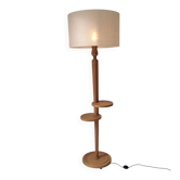 Lampadaire vintage en chêne massif année 1960