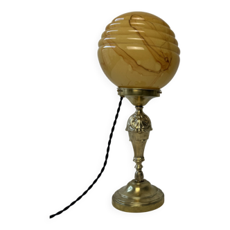 Ancienne lampe a poser vintage laiton